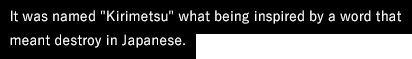 It was named Kirimetsu what being inspired by a word that meant destroy in Japanese.
