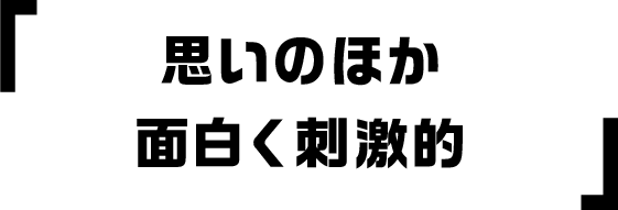 思いのほか面白く刺激的